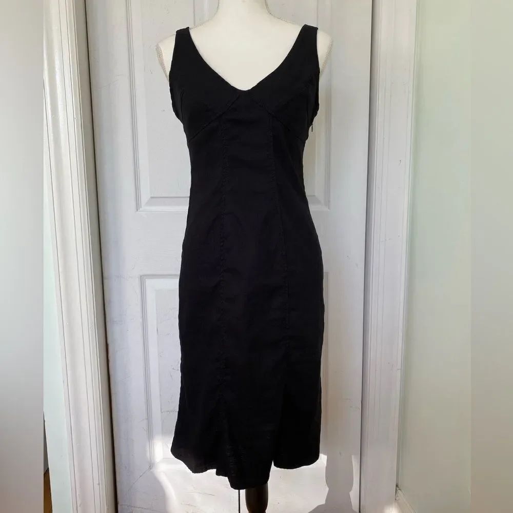 Y2K Black Linen Armani Dress